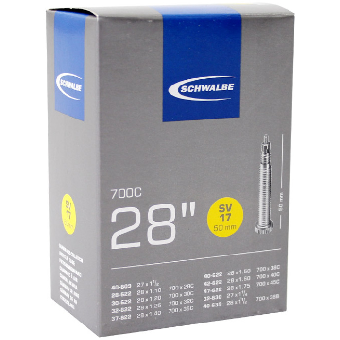 Schwalbe Binnenband SV17 28" / 28/47-622/635 - 50mm ventiel Zwart