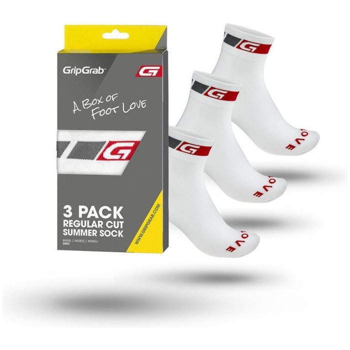 Gripgrab 3PACK, Classic Regular Cut White
