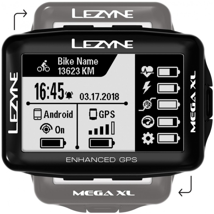 Lezyne MEGA XL GPS BLACK