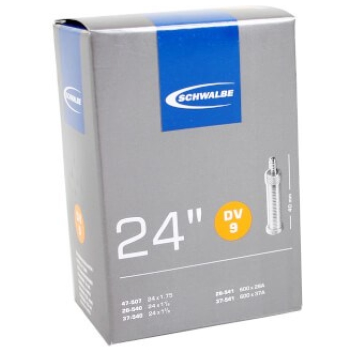 Schwalbe Binnenband DV9 24" / - 32mm ventiel Zwart