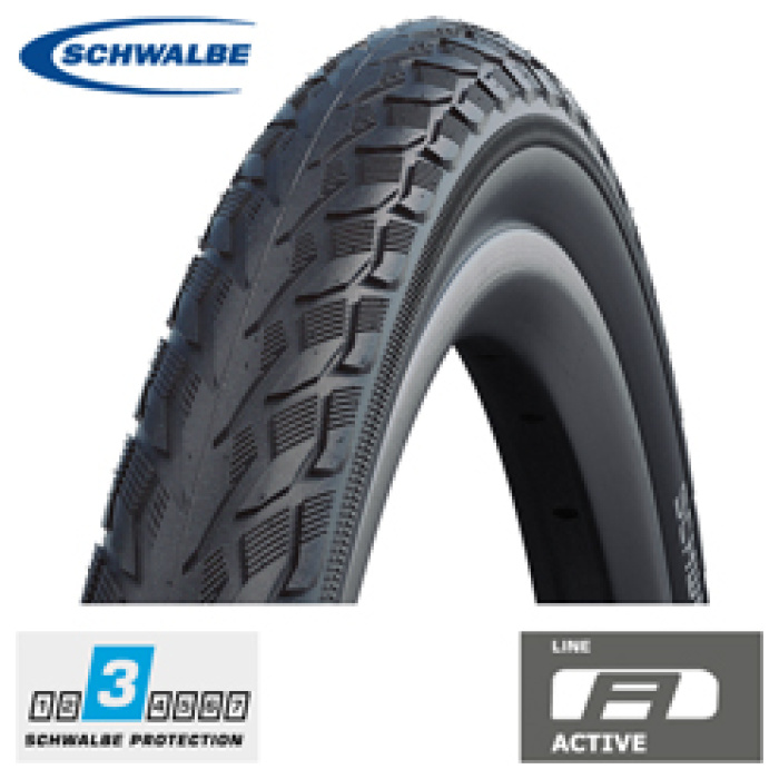 Schwalbe Buitenband Delta Cruiser K-Guard 28x1 1/2" / Zwart