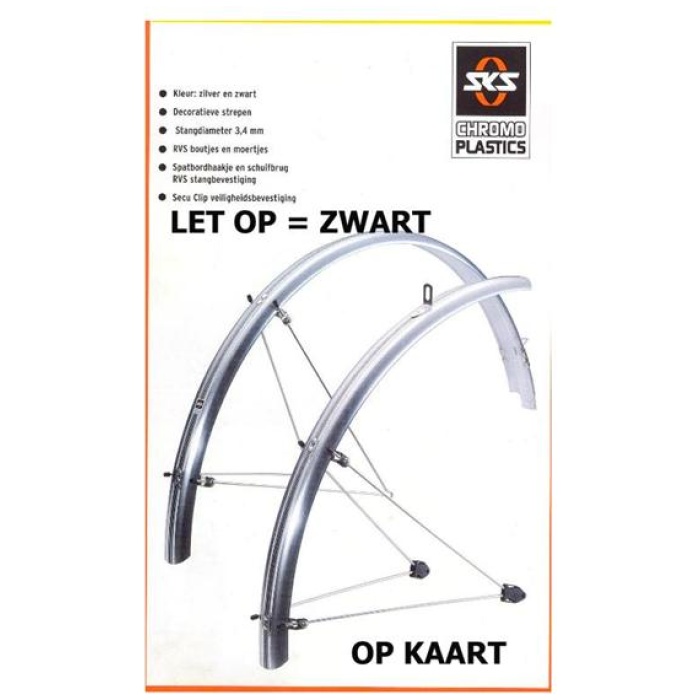 Sks SPATBORD SET CHROMOPLASTICS P50 28 ZWART - Afbeelding 2