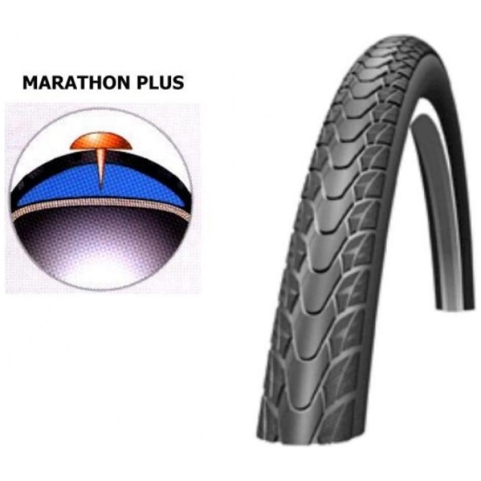Schwalbe BUB 28X11/8 SC R MARATHON PLUS ZW ZWART
