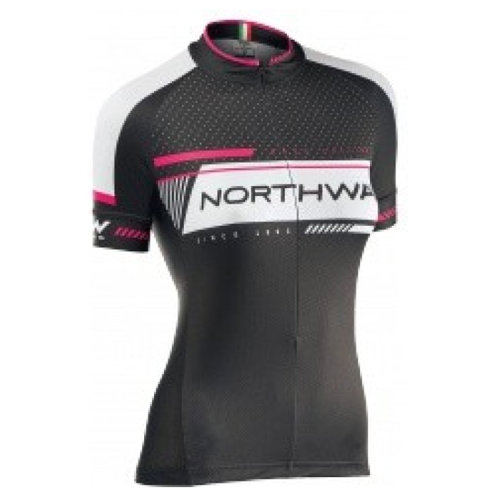 Northwave NW LOGO 2 WOMEN JERSEY S/S ZWART/ROZE/WIT