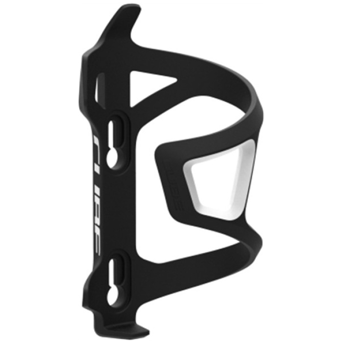 Cube BOTTLE CAGE HPP LEFT-HAND SIDECAGE BLK/WHITE BLACK/WHITE