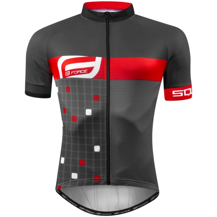 Force Jersey SQUARE short sleeves, grey-red