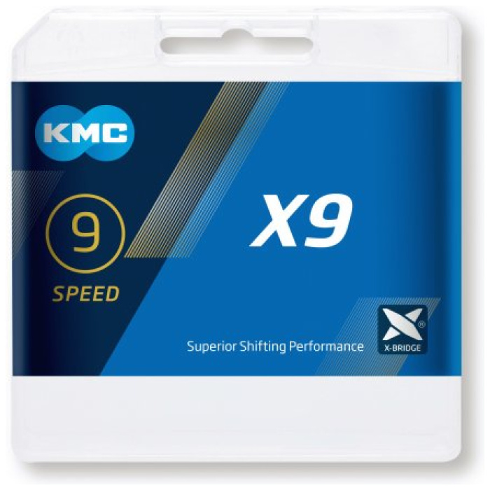Kmc KETTING 9V 11/128 X9 ZI/GRY Zilver/Grijs