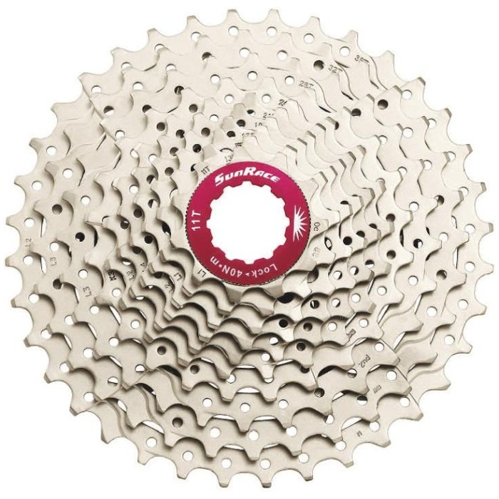 Sunrace RX1 Cassette 11-32 (shimano passing) Zilver