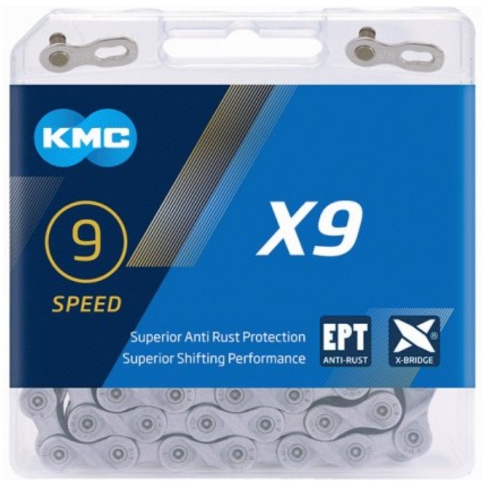 Kmc KETTING 9V 11/128 X9 EPT ZI Zilver