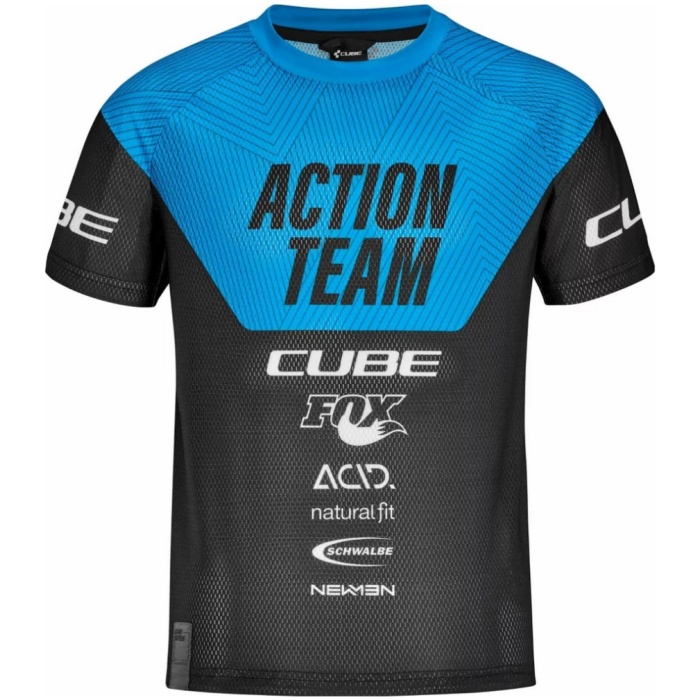 Cube JUNIOR JERSEY S/S X ACTIONTEAM L Black/blue