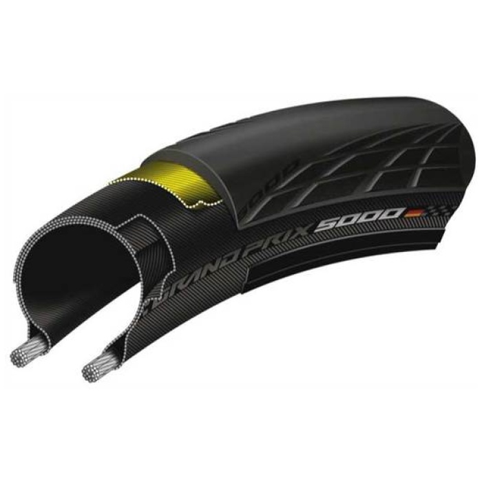 Continental BUB 28X11/8 CO GRAND PRIX 5000 ZW VW Zwart