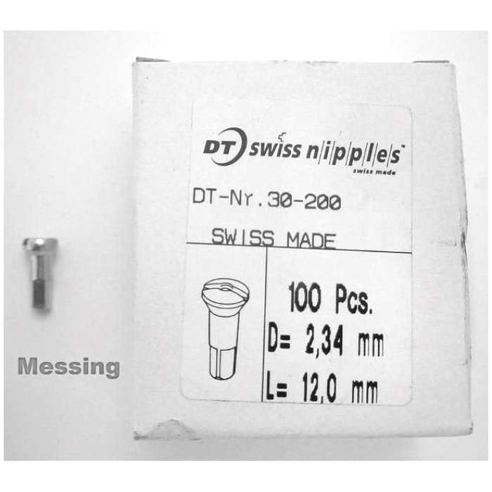 Dt Swiss SPAAKNIPPEL DT MS 14 12MM DS A 100 ZILVER - Afbeelding 3