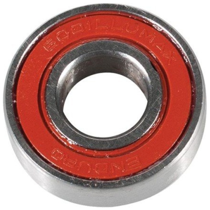 Enduro Bearings 6001 LLU ABEC 3 MAX Lager, 12x28x8 GREY/RED - Afbeelding 3