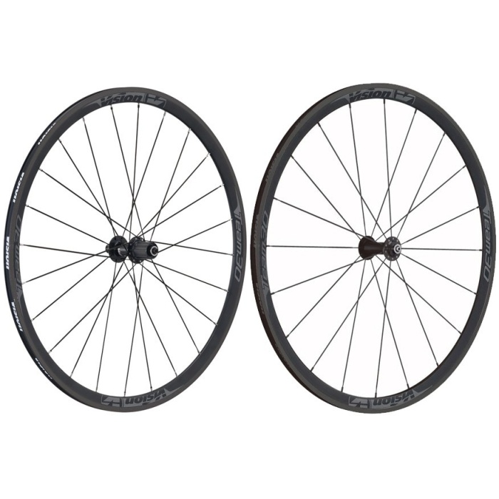 Vision WIELSET TEAM 30 GREY SHIMANO 9/10/11SP Velgremmen Wit/rood - Afbeelding 2