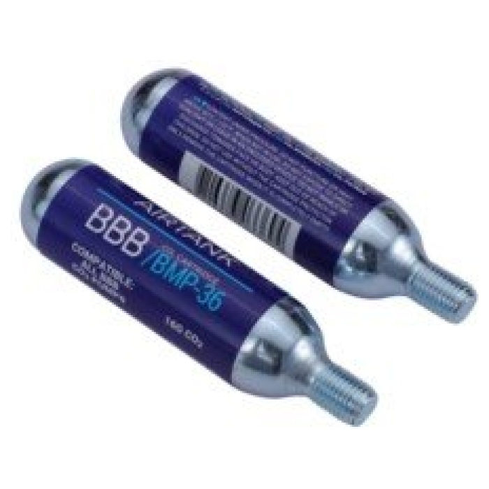 BBB BMP-35 Cartridges Co2 AirTanks (2 Stuks) Zilver
