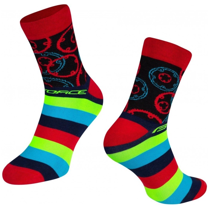 Force Socks SPROCKET, red L-XL/42-46