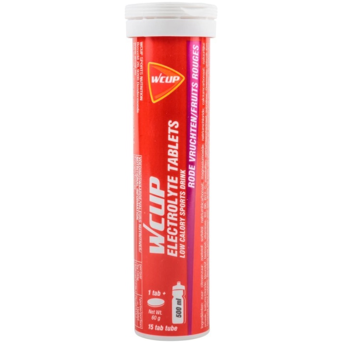 Wcup Electrolyte tablets 15st. Rode vruchten