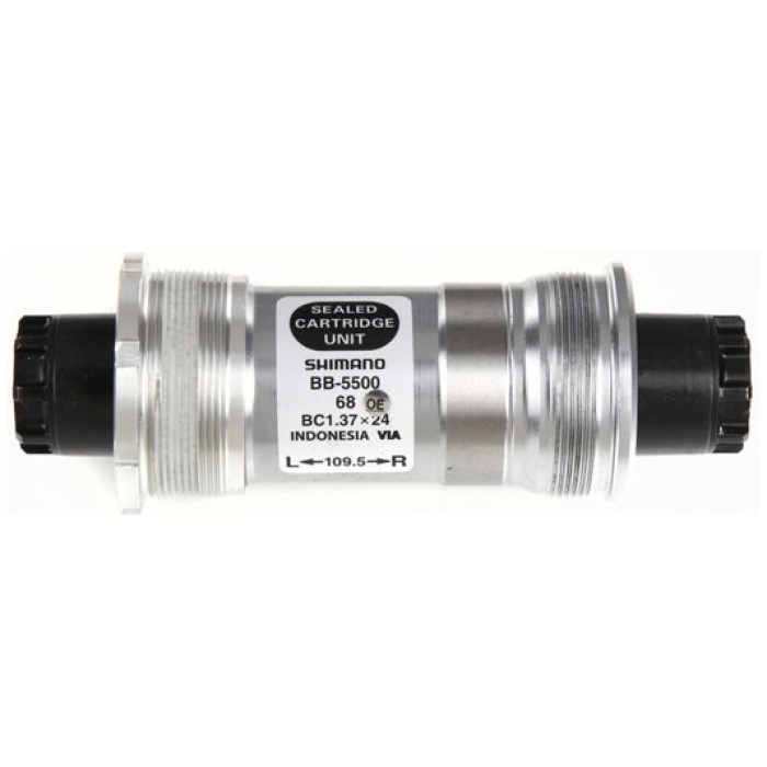Shimano TRAPAS BB5500 105 BSA 109MM SPLINED Zilver/Zwart
