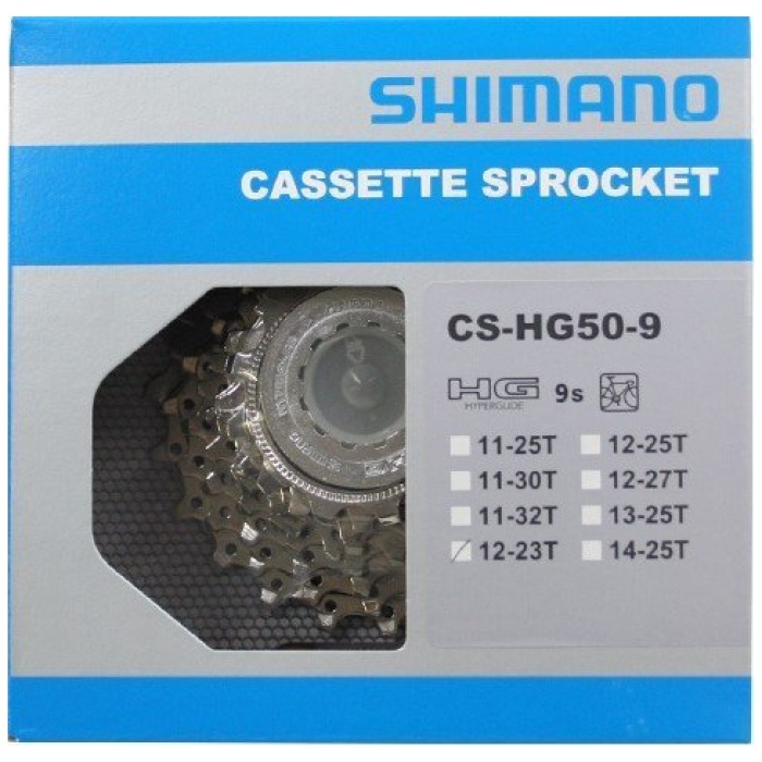 Shimano Cassette 9-Sp 12-25T CSGH50 12-13-14-15-17-19-21- Zilver - Afbeelding 2