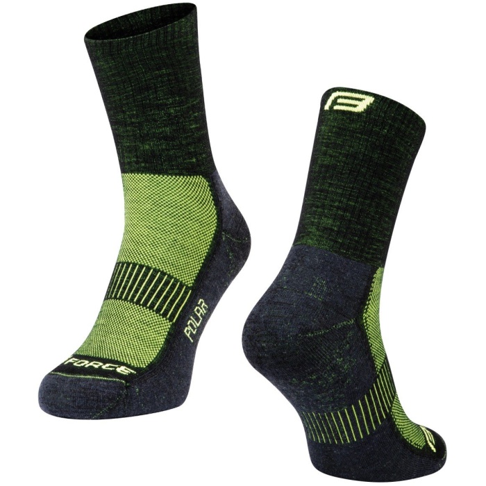 Force Socks POLAR, black-fluo L-XL/42-47