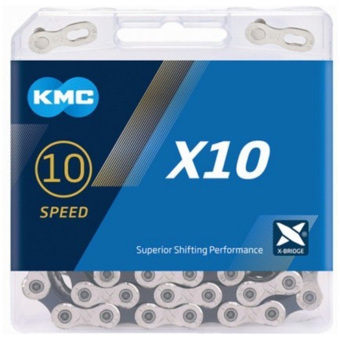 Kmc KETTING 10V 11/128 X10 114 ZI/ZW Zilver/Zwart