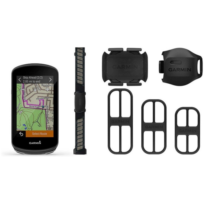 Garmin Edge 1030 Plus GPS Fahrradcomputer Bundle, inkl. Premium HF-Brustgurt Grau/zwart