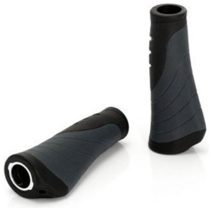 Xlc HANDVAT ERGO 135MM CF ZW/GRY STEL GRS04 Zwart/Grijs