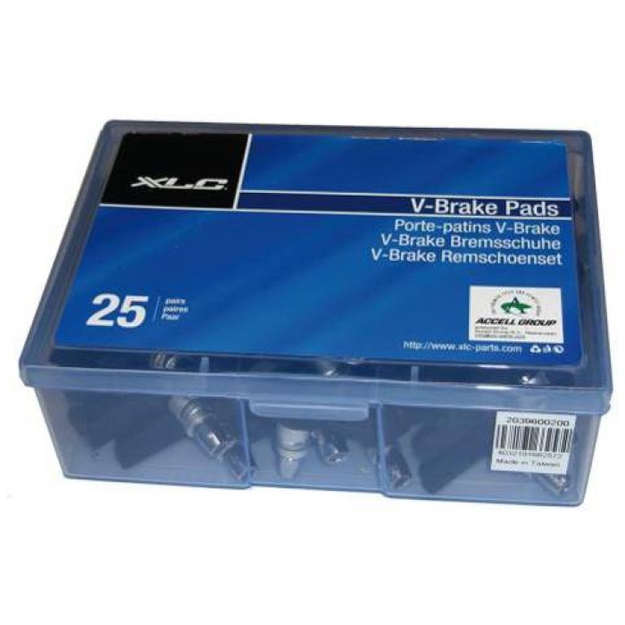 Xlc REMRUBBER V BRAKE INB 70MM DS A 25 SET Zwart