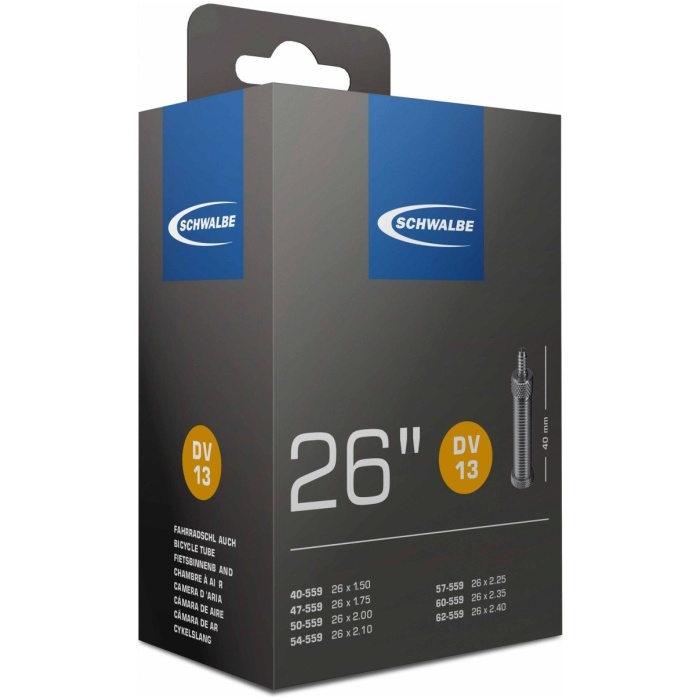 Schwalbe Binnenband DV13 26" / - 40mm ventiel Zwart