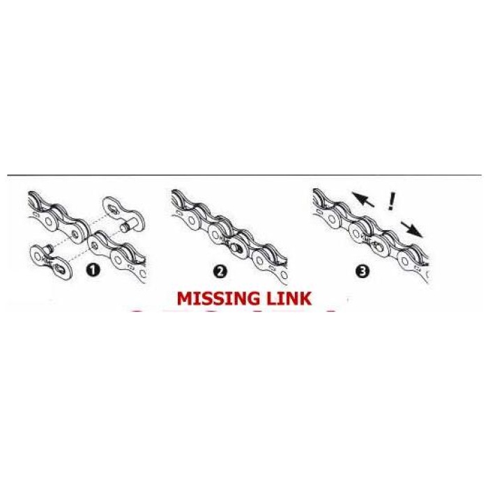Kmc Missing Link 9-voud 6,6mm zilv.paar Zilver - Afbeelding 2