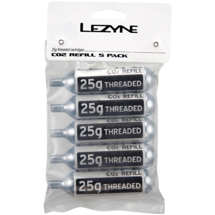 Lezyne 25G CO2 - REFILL PACK (5 PCS) SILVER