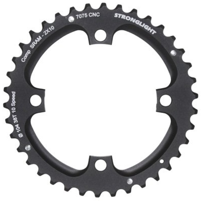 Stronglight KETTENBLATT CT2 SCHW.4 A. SRAM/SHIM/STR.104MM 38 Z. Zwart