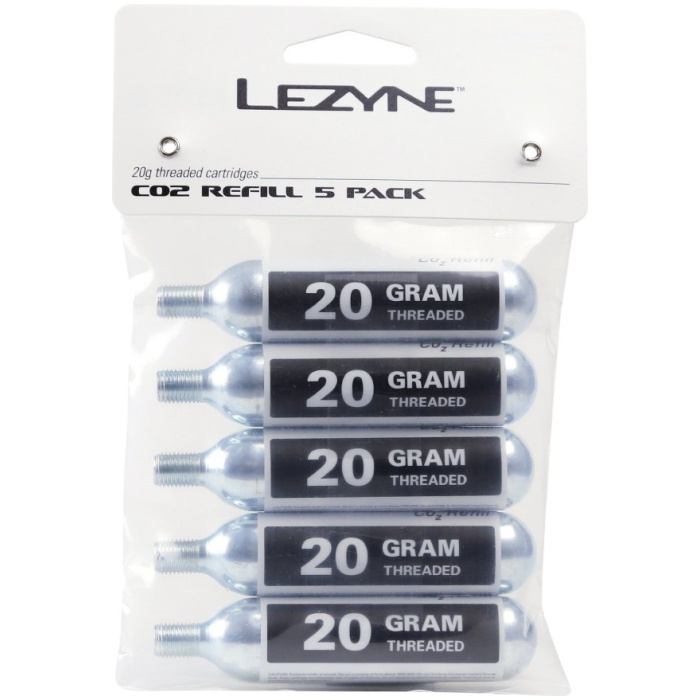 Lezyne 20G CO2 - REFILL PACK (5 PCS) SILVER