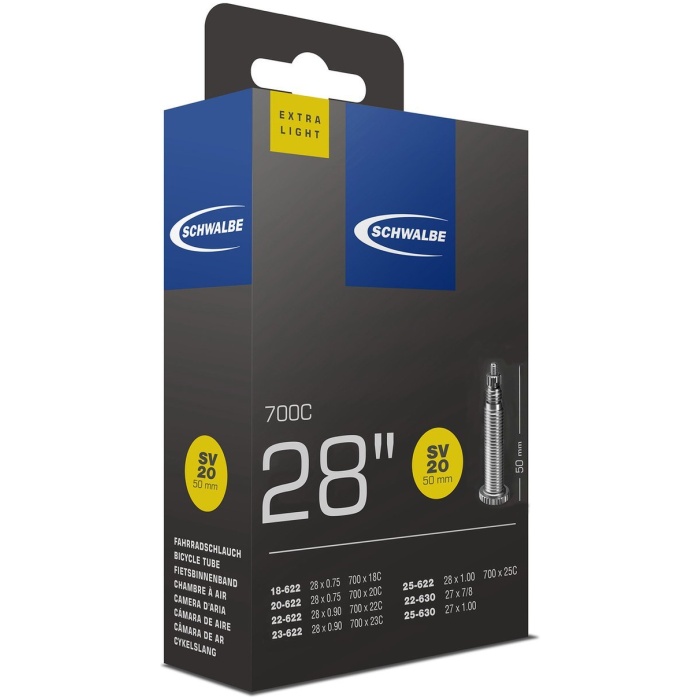 Schwalbe BIB SV20 EXTRA 28X/27X1.00 18-622/25-630 Zwart