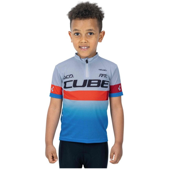 Cube JUNIOR TEAMLINE JERSEY S/S L Blue/red/grey - Afbeelding 4
