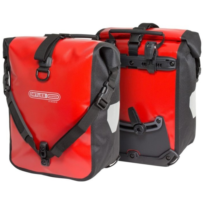 Ortlieb TAS VOOR FRONT ROLLER CLASSIC F6302 RED-BLACK QL2.1 (PAAR) Rood