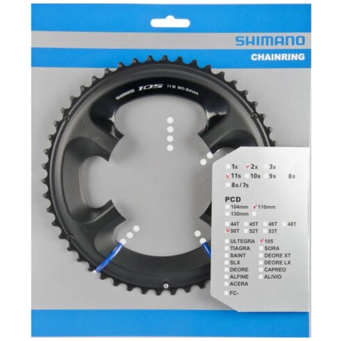 Shimano Kettingblad 50T-MA 105 FC-5800 Voor 50-34T ZWART
