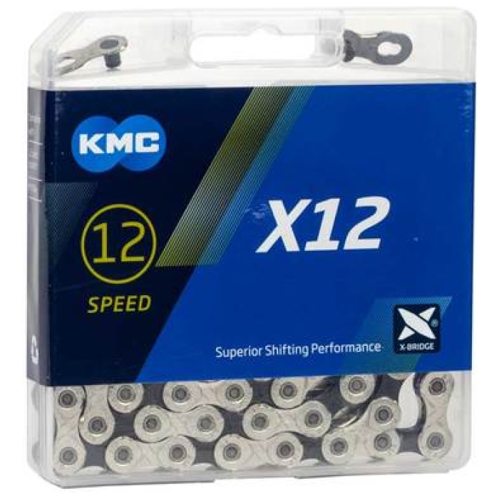Kmc KETTING 12V 11/128 X12 ZI/ZW Zilver/Zwart