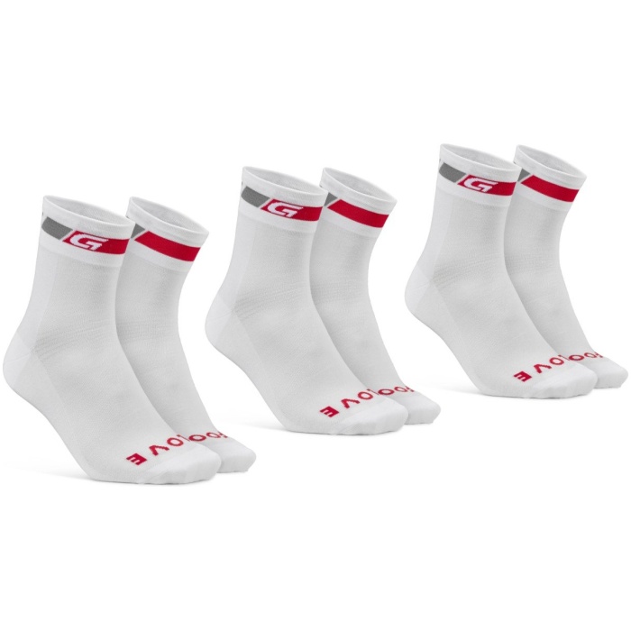 Gripgrab 3PACK, Classic Regular Cut White - Afbeelding 3