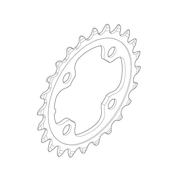 Shimano Kettingblad 24T-AE Deore XT FC-M780 BLACK - Afbeelding 2