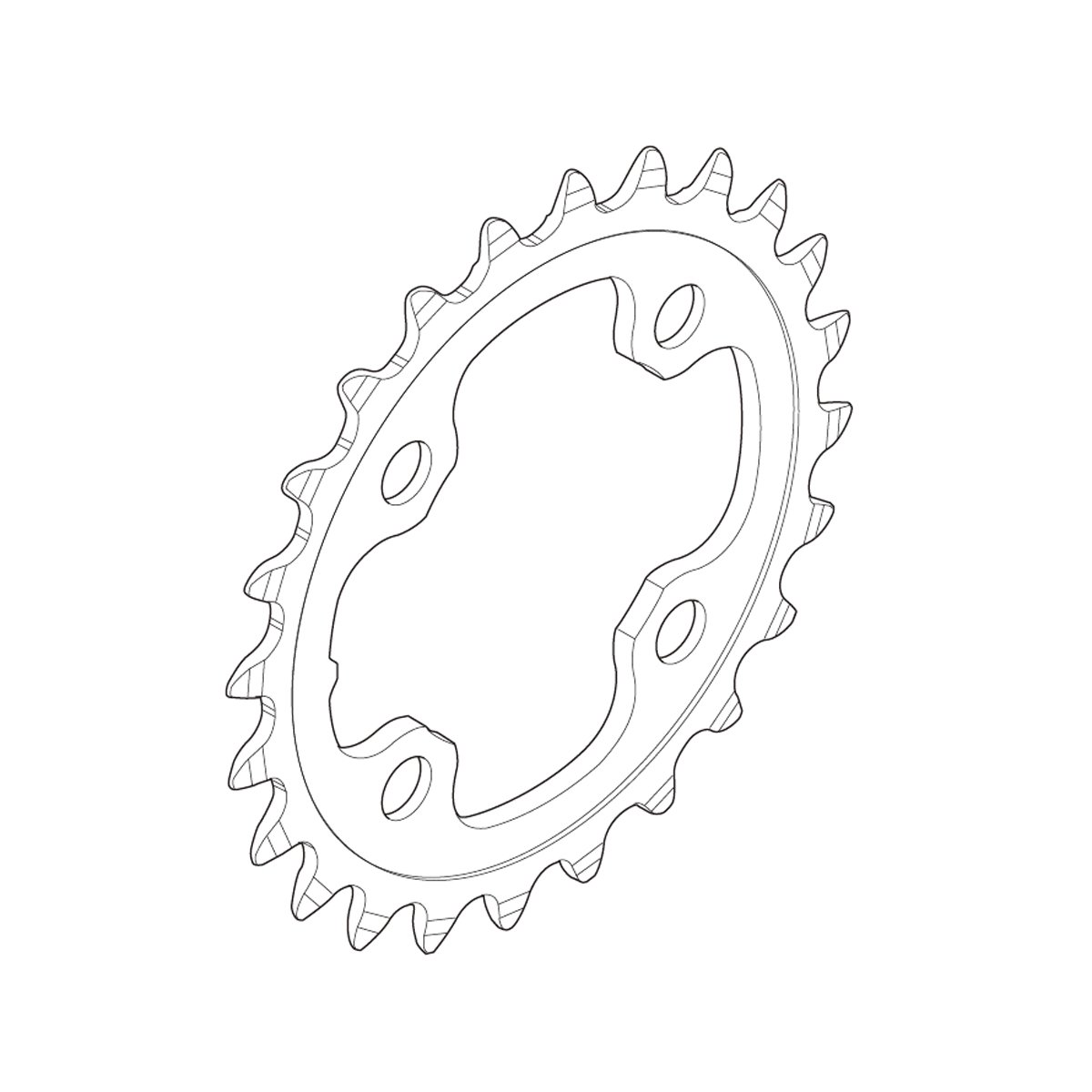 Shimano Kettingblad 24T-AE Deore XT FC-M780 BLACK