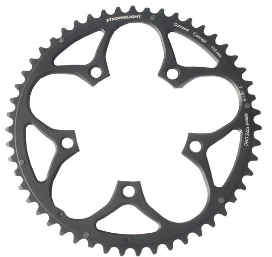 Stronglight KETT BLAD 50 SL S RACE ZICRAL 9/10V 110 ZW Zwart - Afbeelding 3